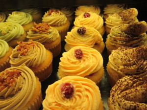Central Market always has a variety of delicious cupcakes.