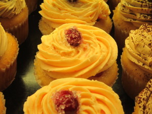 Orange Cranberry cupcake. Very seasonal