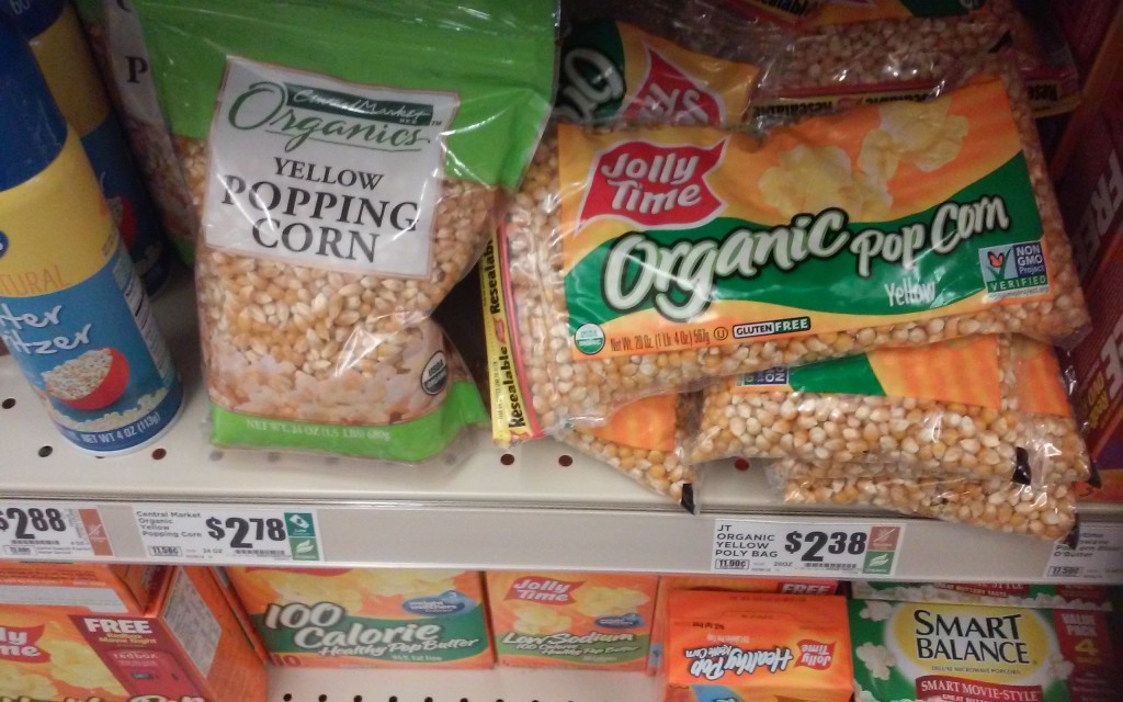 Organic popcorn? Who knew? 
