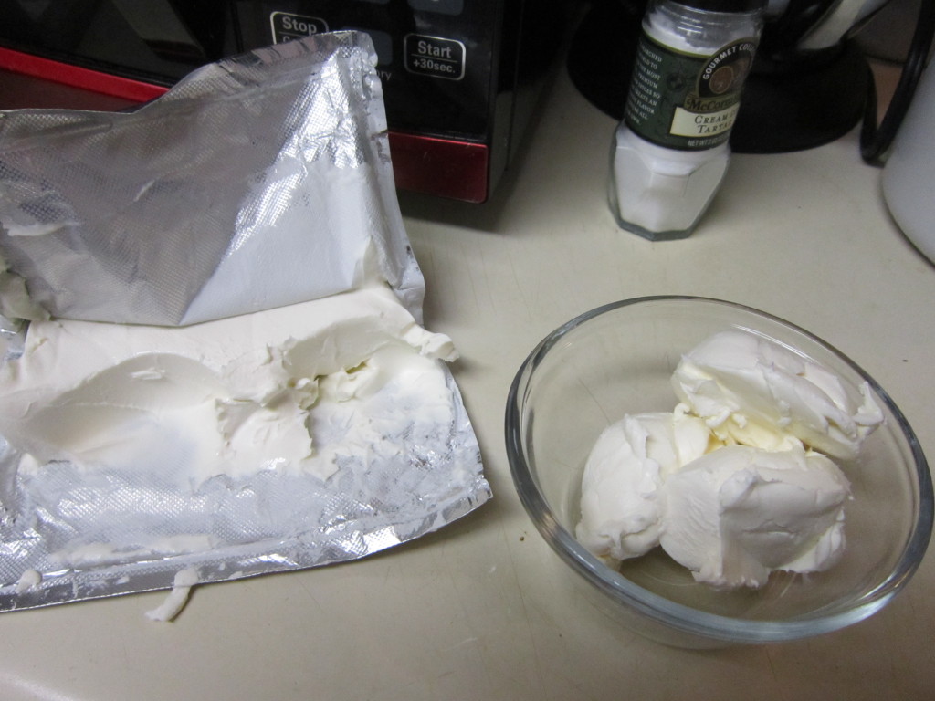 3 tablespoons of cream cheese
