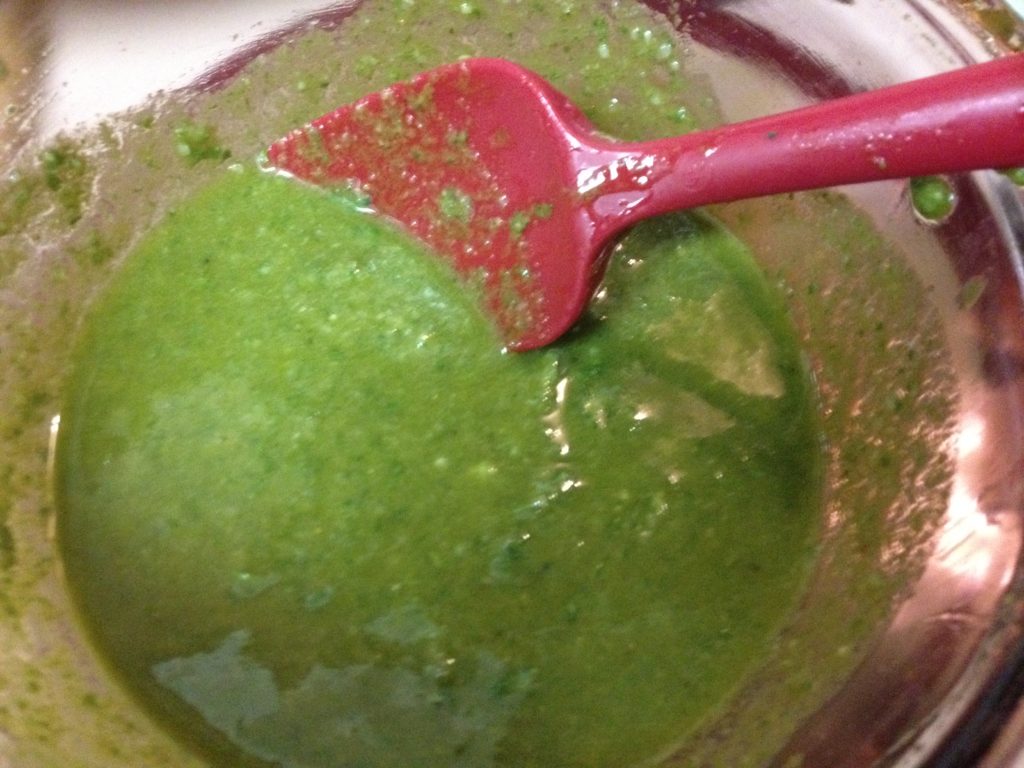 Delicious, magic, green pesto.
