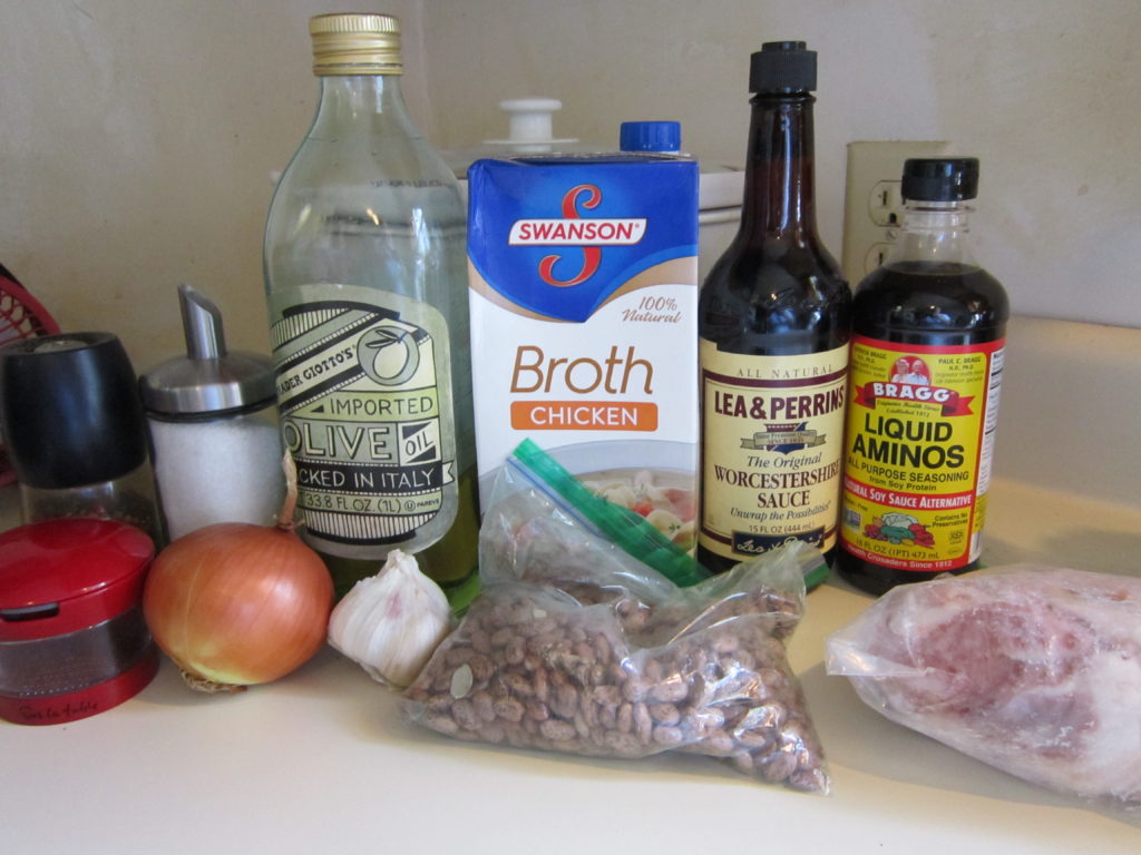 The setup (minus the Balsamic vinegar, I forgot.)