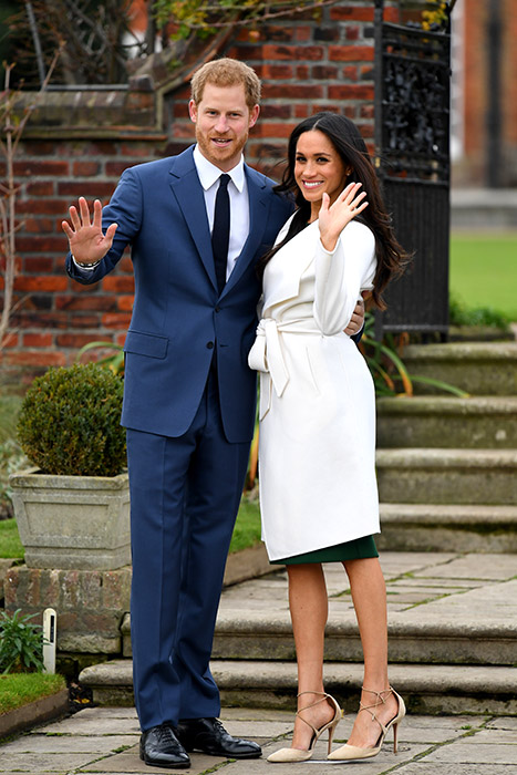 Prince Harry and Meghan Markle First Engagement Picture with White Coat