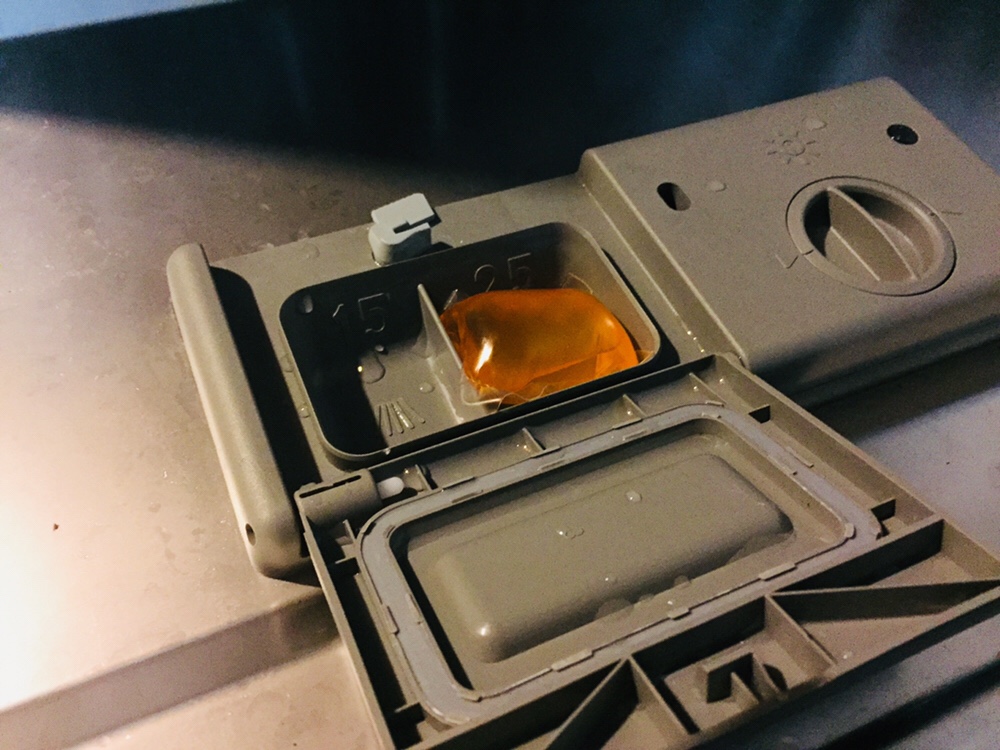 Gelpac in countertop dishwasher