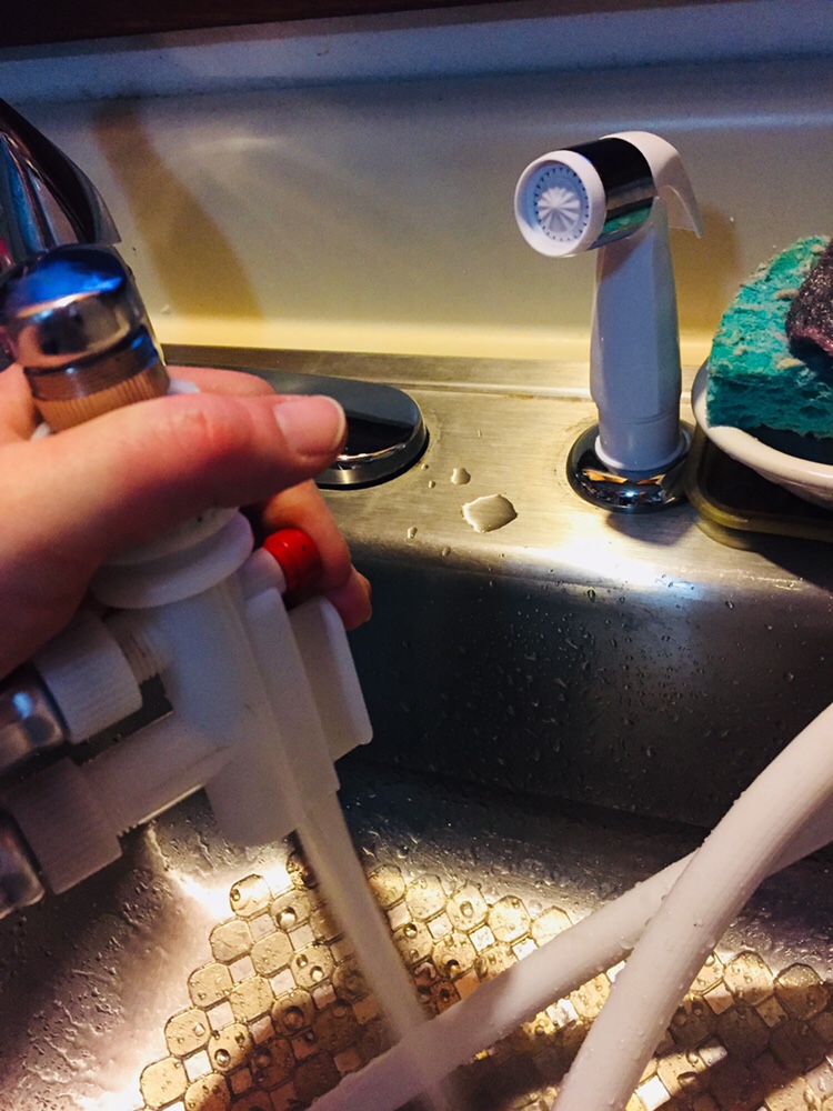Countertop dishwasher hookup