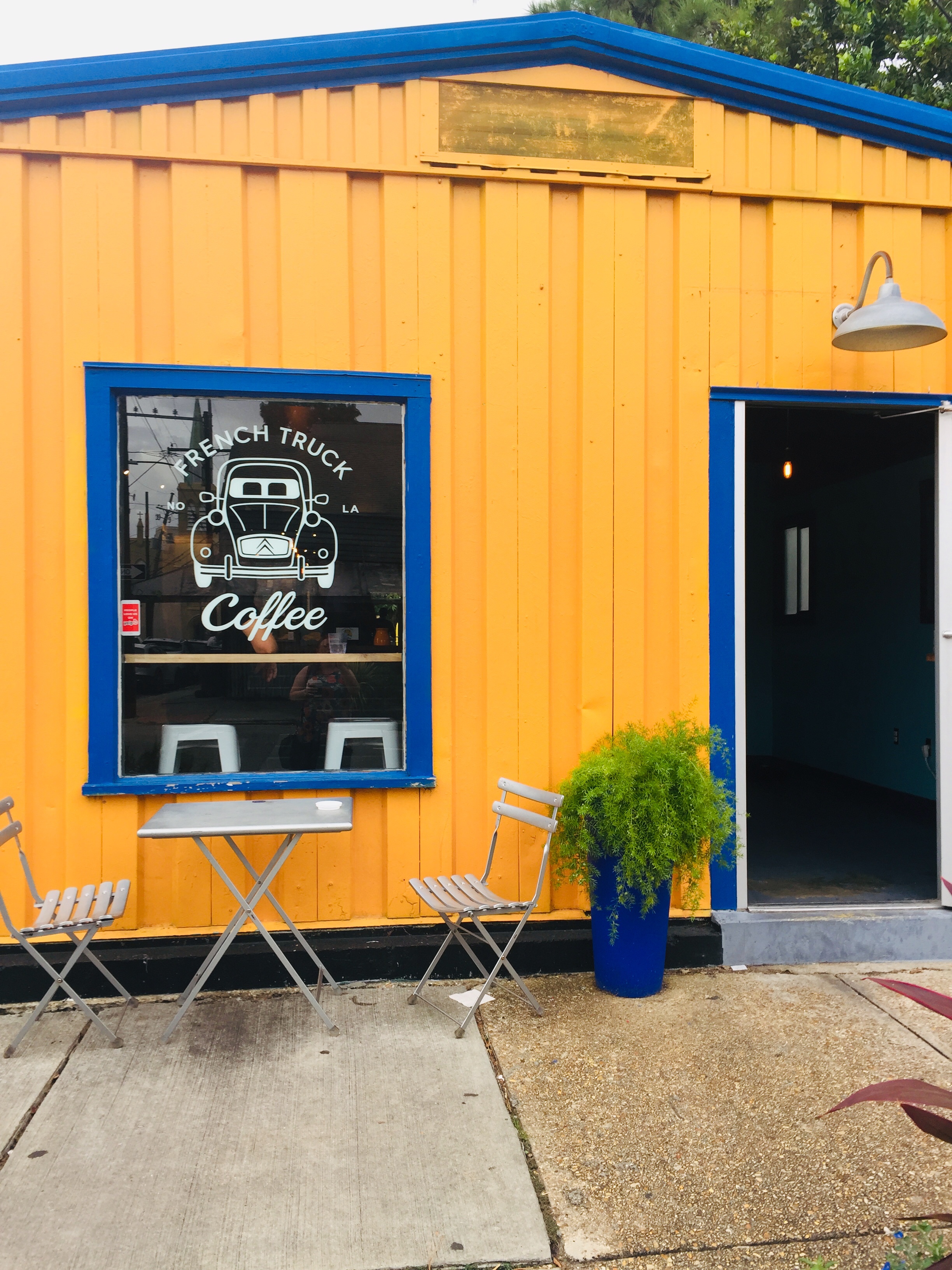 Front of the French Truck Coffee shop on Magazine Street