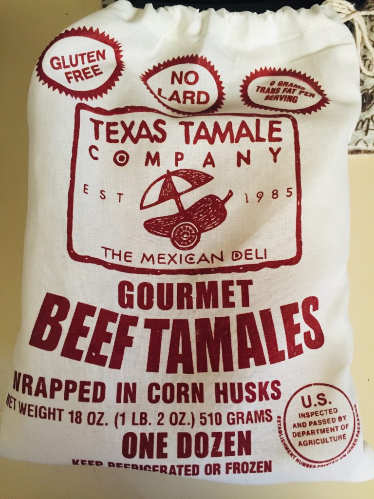 Muslin bag of Texas Tamale company