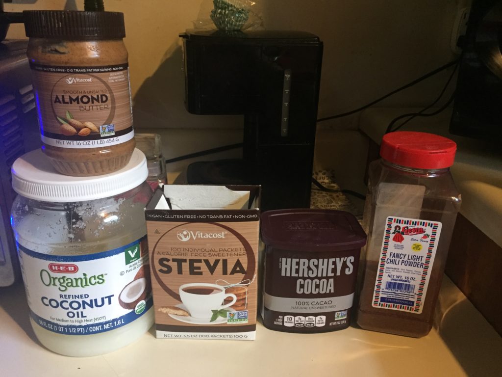 Ingredients for Spiced Chocolate Fat Bombs