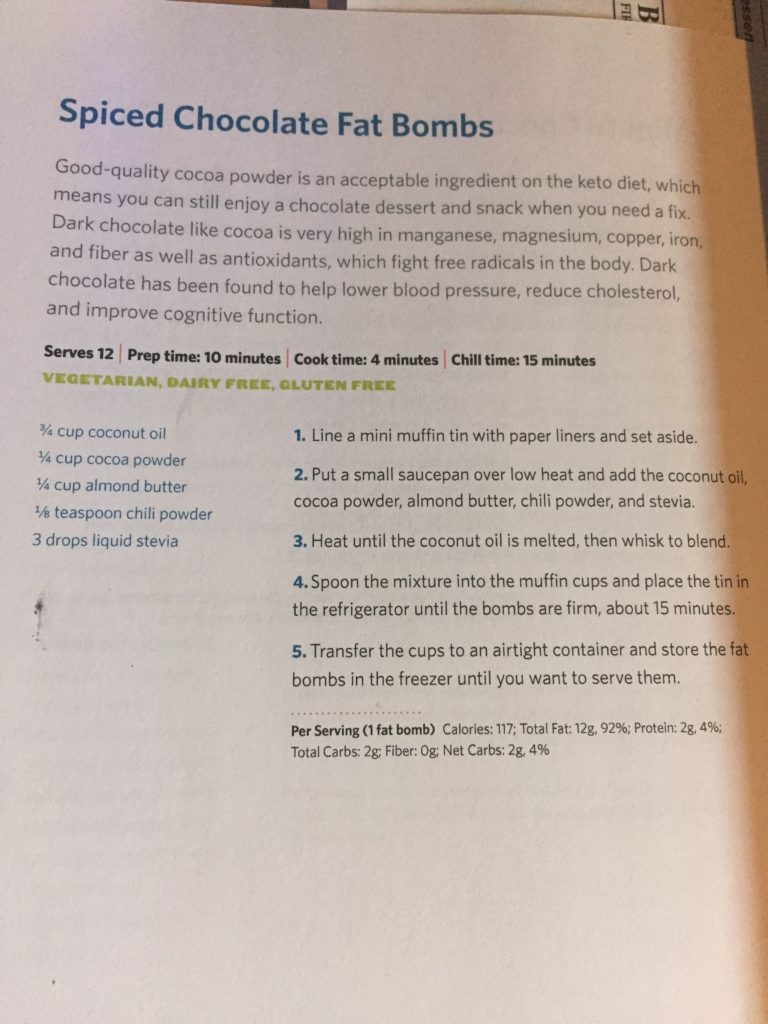 Recipe For chocolate fat bombs