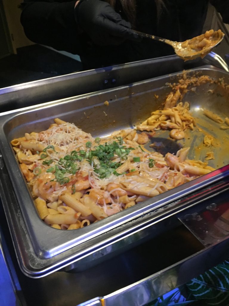 Penne pasta with shrimp