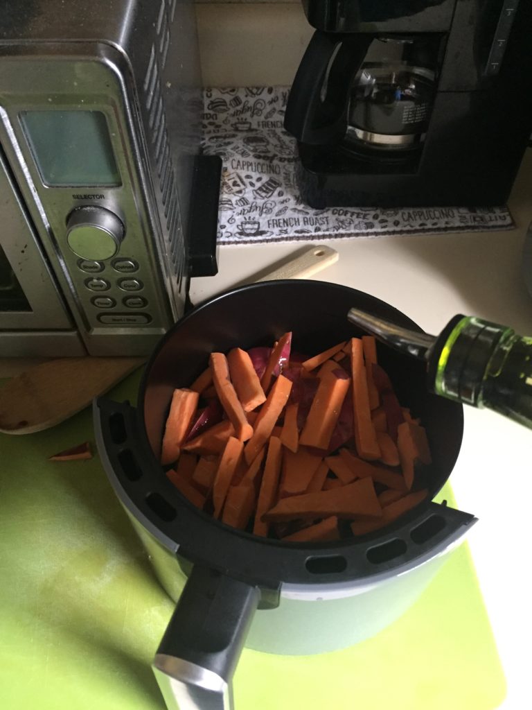 Sweet potato fries in basket