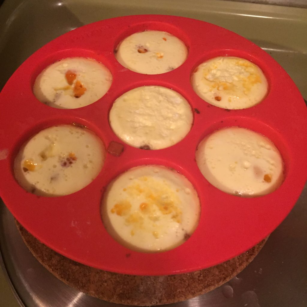 Egg bites in red mold