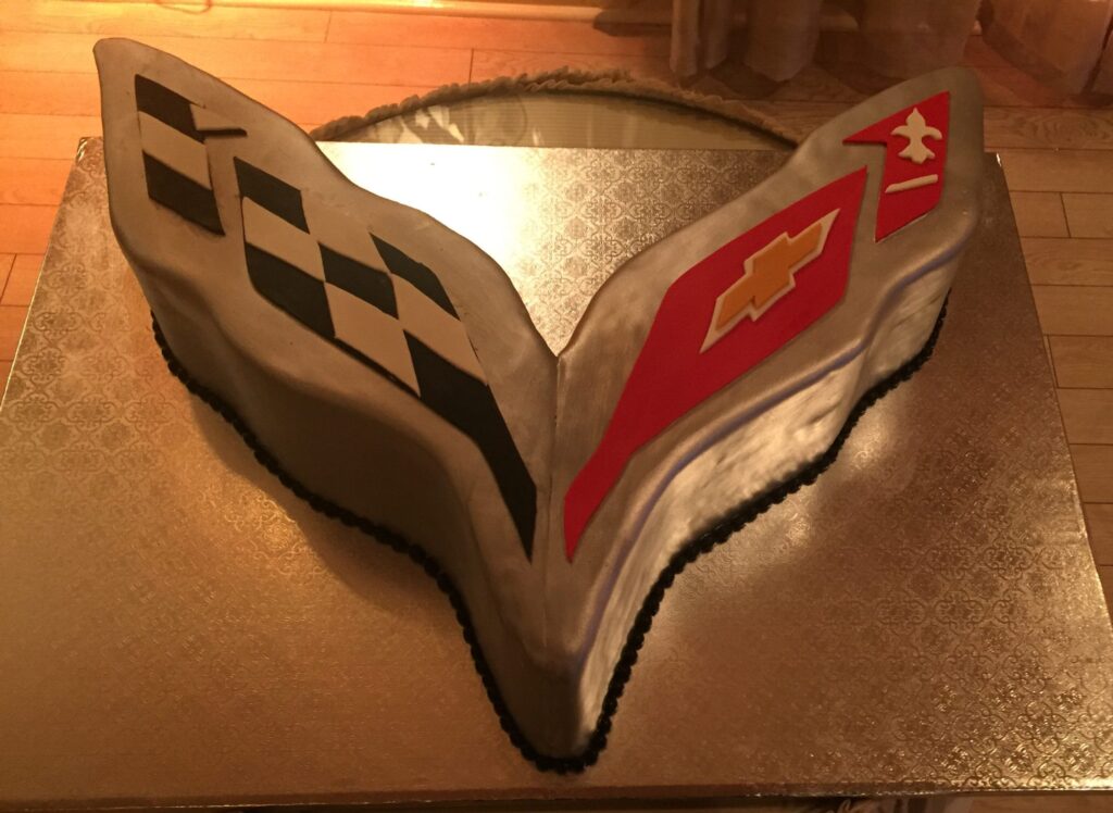 Corvette emblem cake