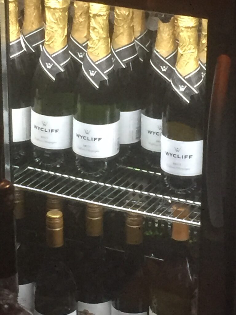 Champagne in fridge