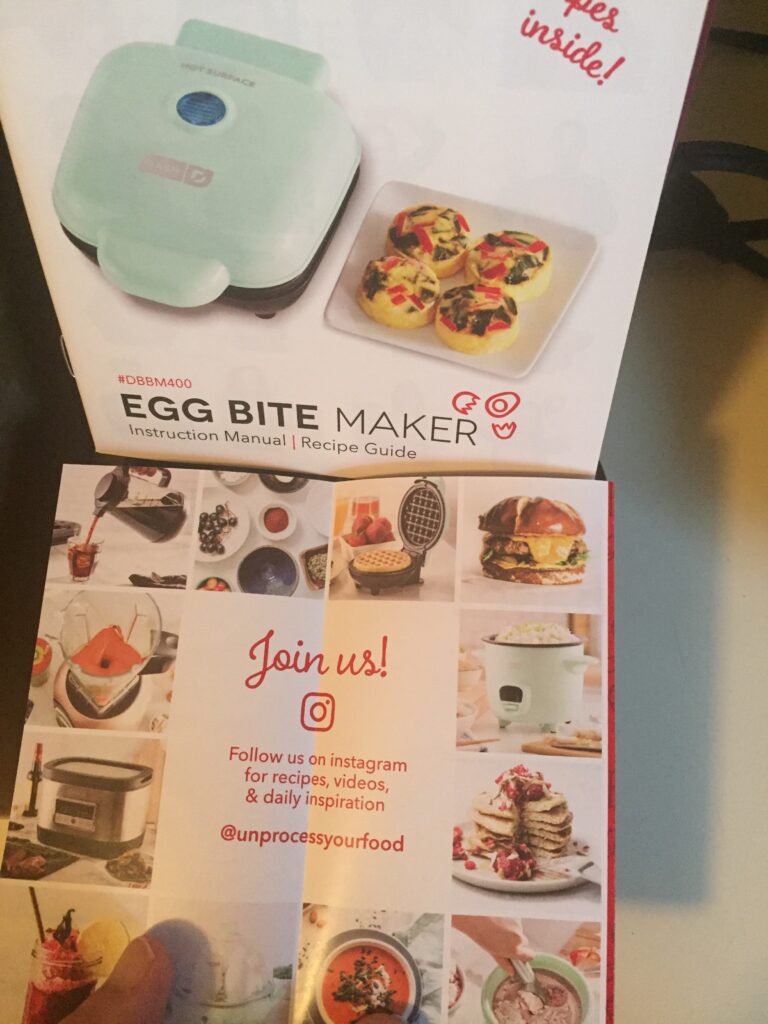 Egg bite maker cookbook