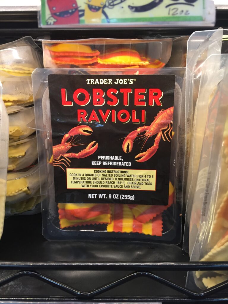 Lobster ravioli packet