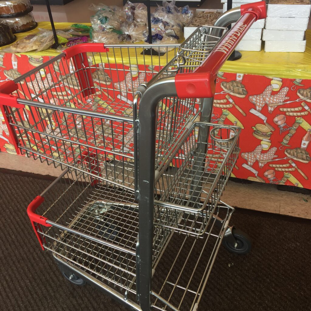 Two-level grocery baskets