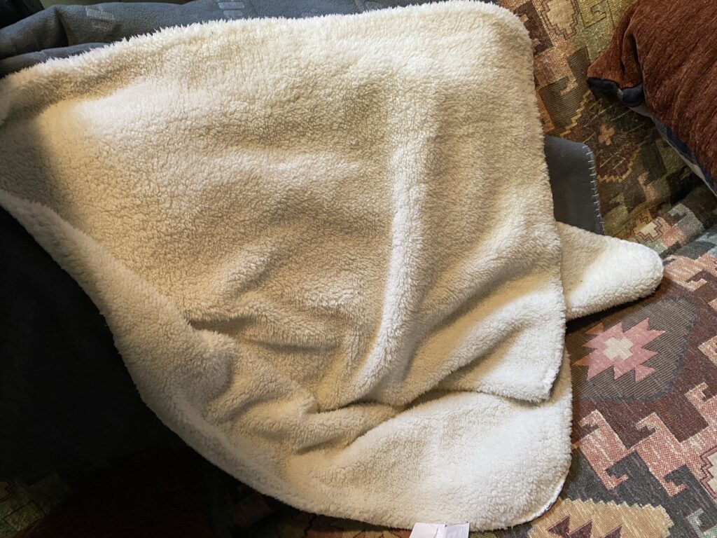 Inside of sherpa blanket