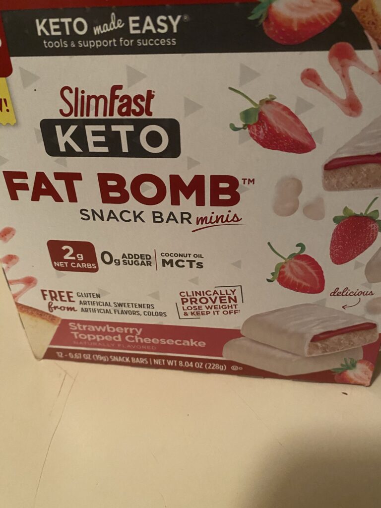 Slimfast Keto Fat Bomb Strawberry 
