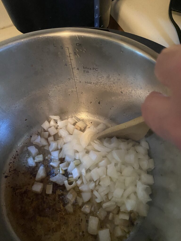 Cooking onion