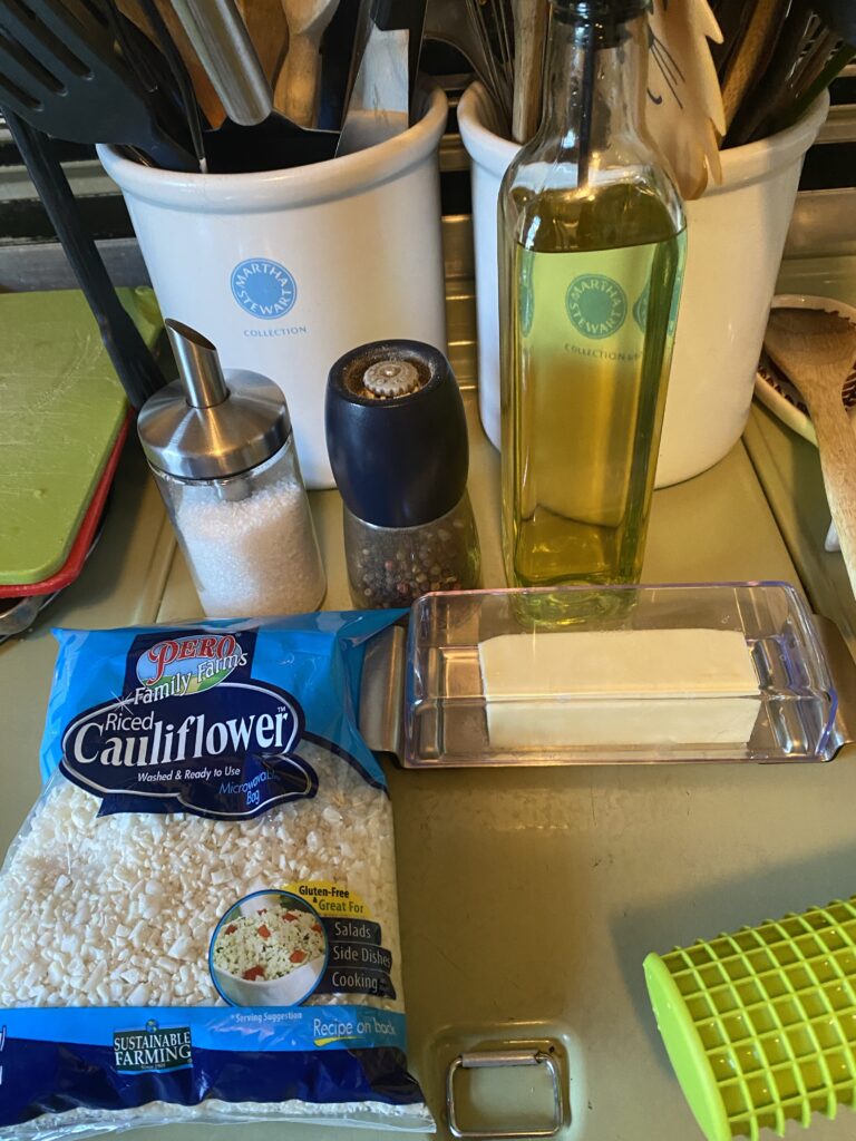 Ingredients for cauli rice