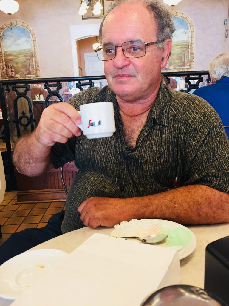 The E-Man and his coffee i