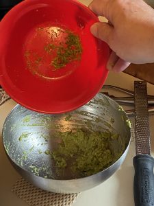 Adding lime zest to keto egg salad