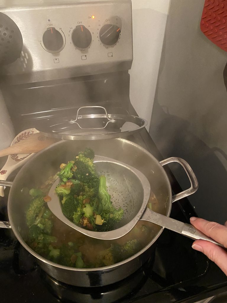 Removing broccoli from soup post
