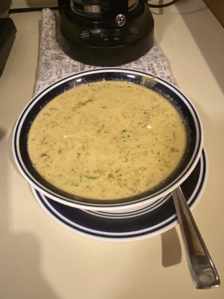 Broccoli Cheddar Soup In A Bowl