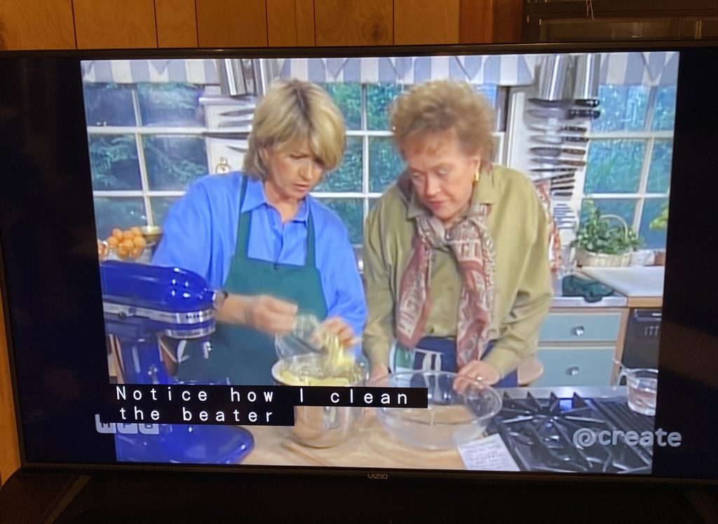 Martha Stewart With Julia Child On TV