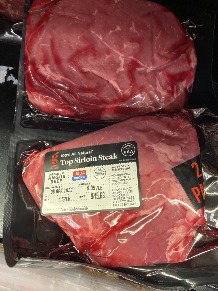 Pack of two sirloin steaks 