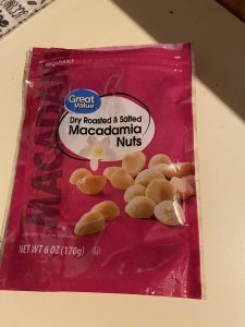 Bag of macadamia nuts