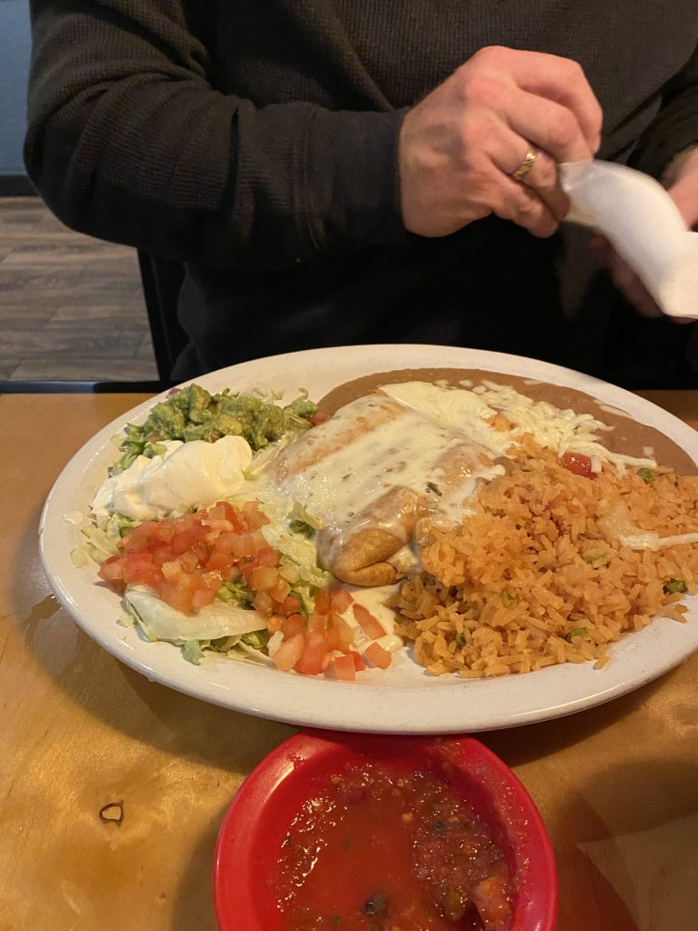 Chimichangas at El Paso Mexican Grill