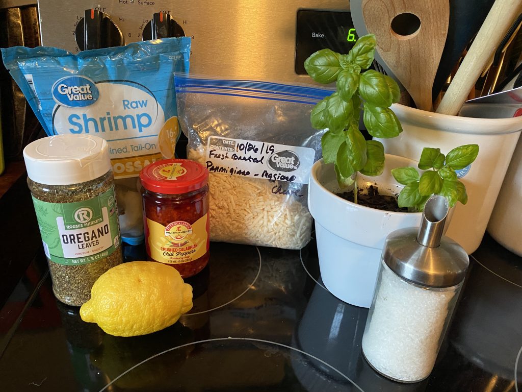 Ingredients for Spicy Calabrian Shrimp