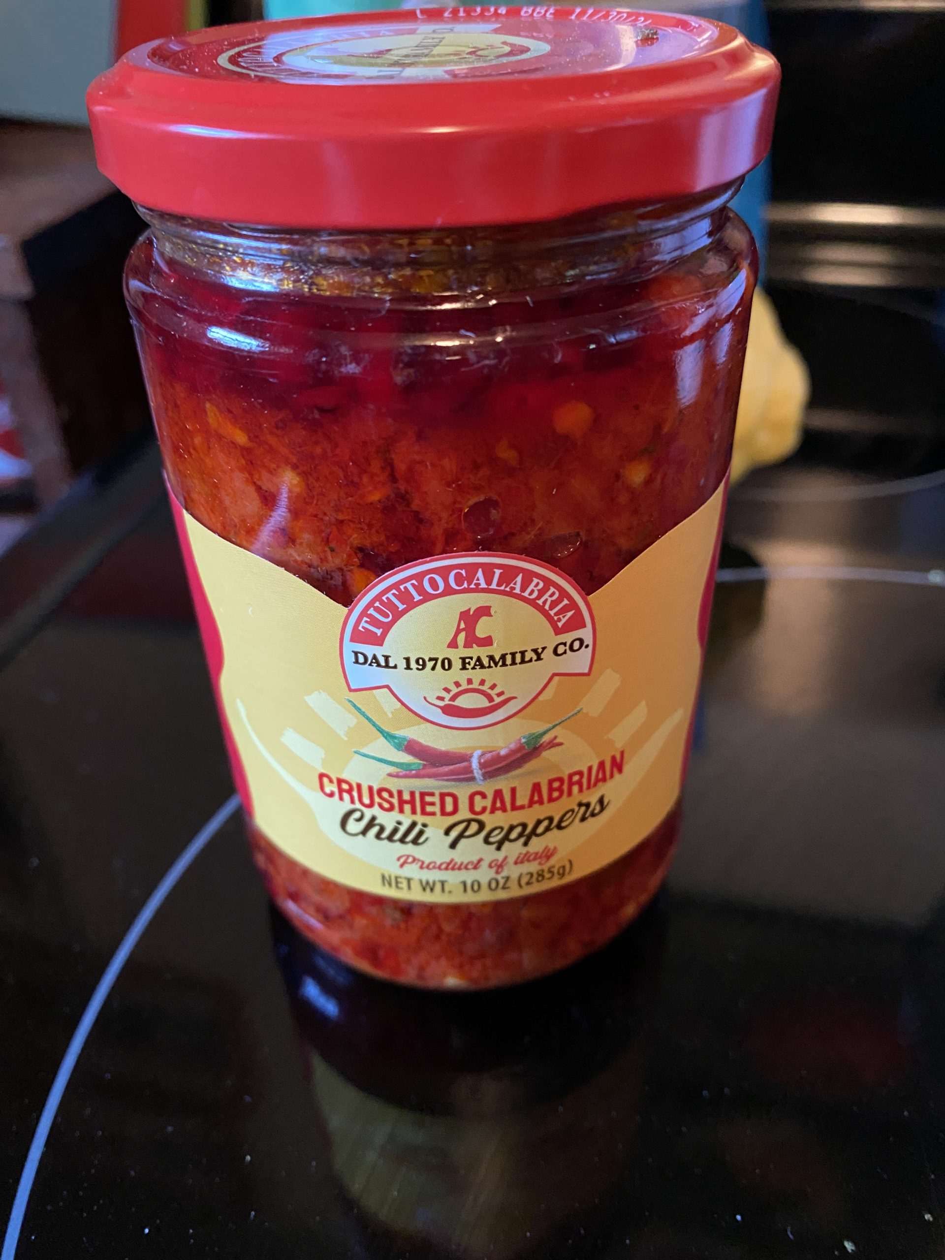 Jar of Calabrian chili paste