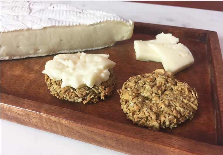 Picture of Scottish Oat Cakes topped with melted Brie cheese