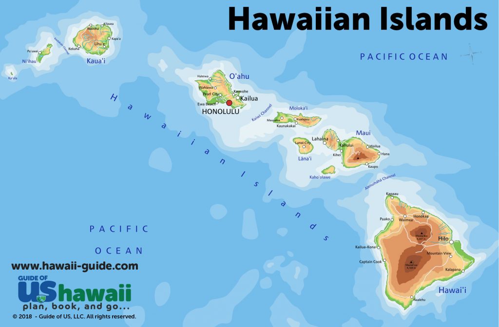 Hawaiian Island Map