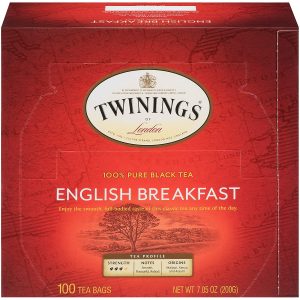 Picture of box of Twinings English Breakfast tea, 100 count box