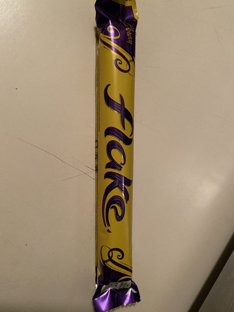 Flake candy bar in wrapper