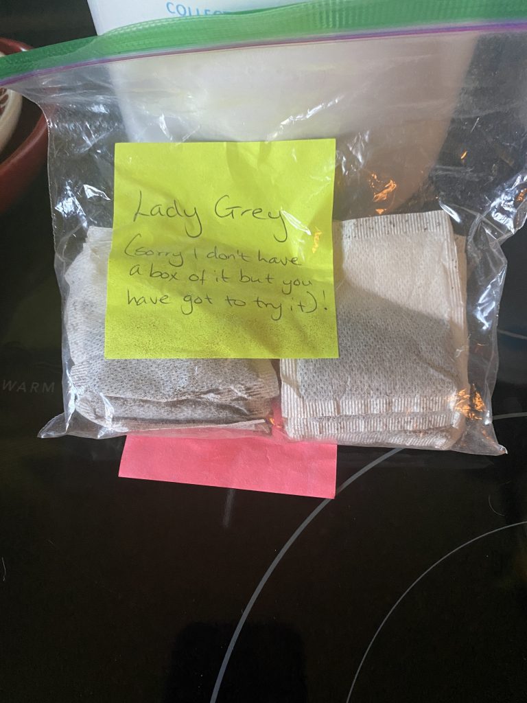 Ziplock bag of Lady Grey