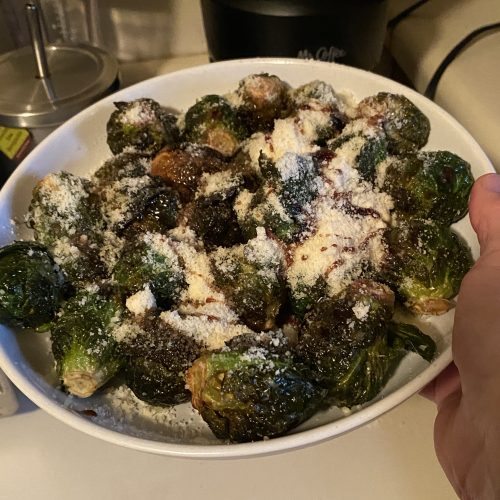 Carmelized Brussels Sprouts with Balsamic Glaze